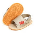 thumbnail image 3 of Uccdo Summer Infant Baby PU Leather Sandals Newborn Soft Sole Flats Shoes First Walkers 0-18M, 3 of 7