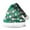Green, variant on AJGRHE Printed Christmas Santa Hat With Thick Unisex Kids & Adults Festive Party Accessory Double Sided Cap Green S