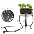thumbnail image 2 of Outdoor Side Table Versatile 8 Inch Round Metal End Table for Patio Yard Garden, 2 of 8