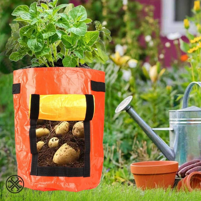 GardenTool Potato Grow Bag PE Vegetable Grow Bags with Handle Thickened  Growing Bag Vegetable Onion Plant Bag Outdoor Garden Pot