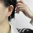 thumbnail image 6 of QIQUWOHUL 925 Sterling Silver Dangle Drop Earrings| Celestial Tassel Earrings| Star Earrings| Silver Earrings, 6 of 7