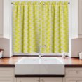 thumbnail image 2 of Ambesonne Spring Kitchen Curtains, Bicolor Floral Design, 55"x39", Yellow and Ivory, 2 of 3