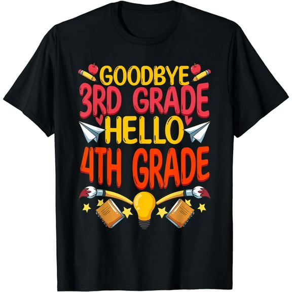 Back To School Goodbye 3rd Grade Hello 4th Grade T-Shirt