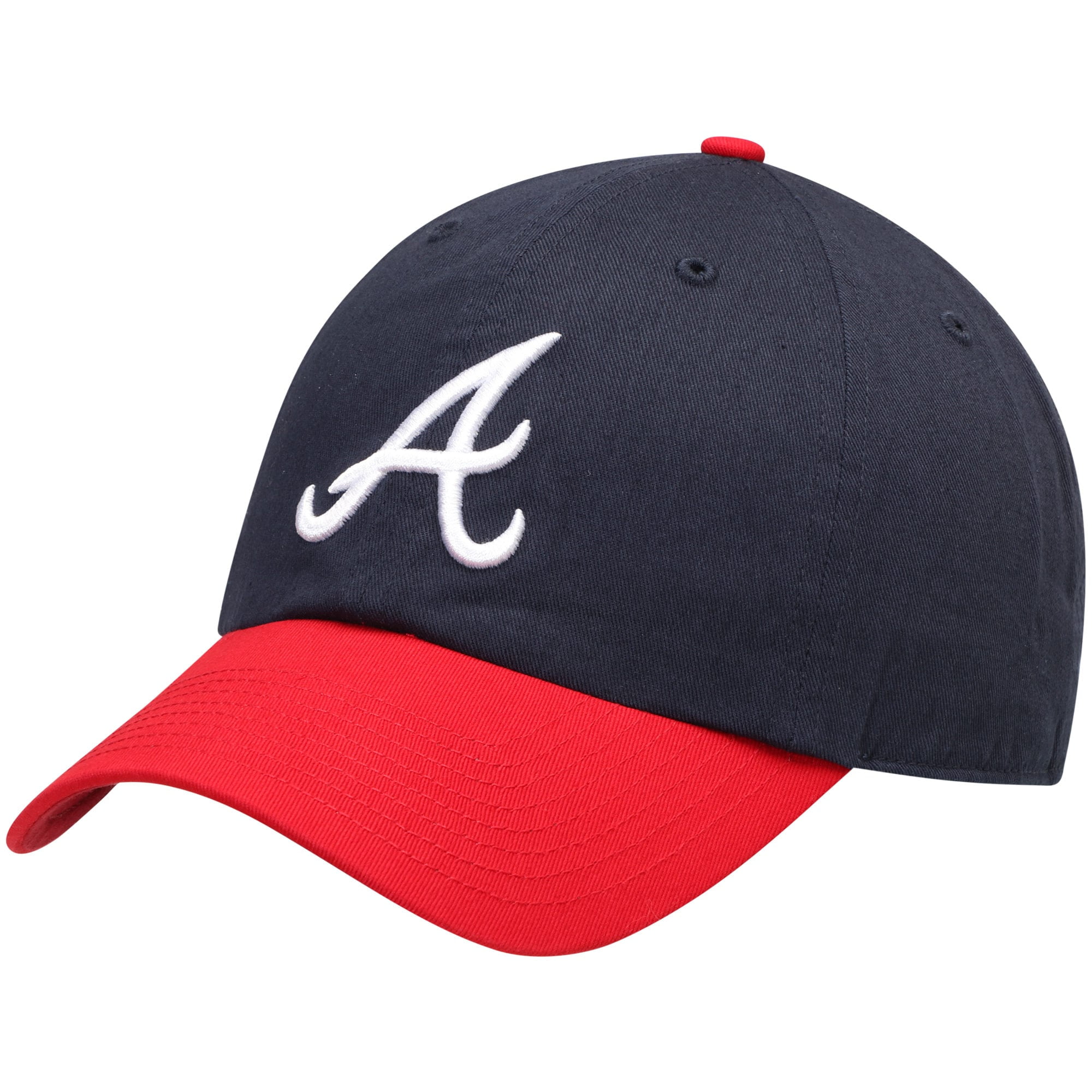 Atlanta Braves Fan Favorite Primary Logo Clean Up Adjustable Hat Navy