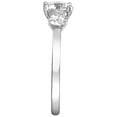 thumbnail image 3 of 2 Carat DEW Moissanite 10K White Gold Three-Stone Engagement Ring, 3 of 4