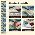 thumbnail image 4 of Peel and Stick Wallpaper Contact Paper Blue Gold Granite Marble Look Ocean Decorative Fluid Patterns Self Adhesive and Removable 17.7in x 118in, 4 of 8