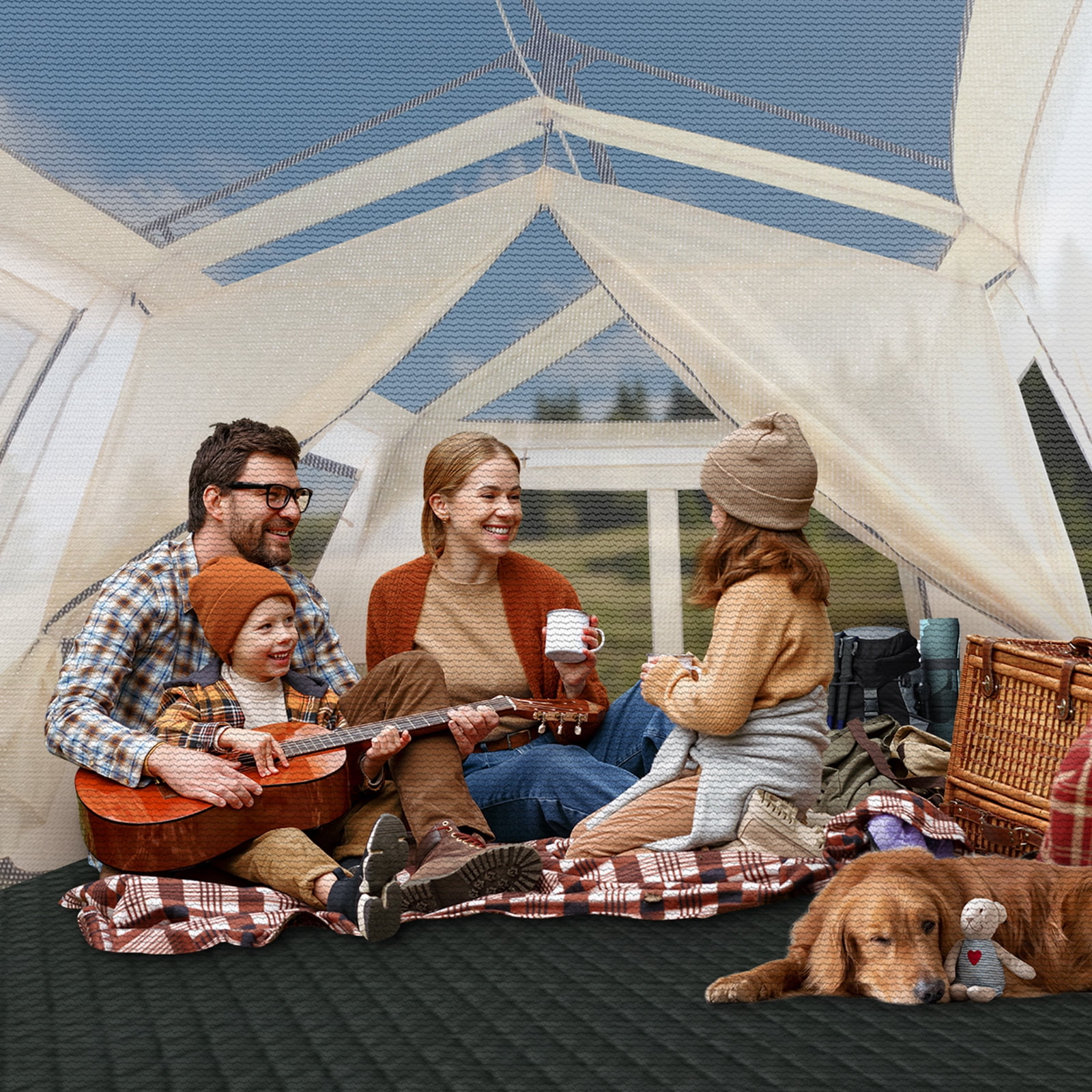 Zimtown 10 Person Camping Tent Instant Cabin Tent for Outdoor, Picnic, Camping, Friends Gathering,Green