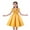 Yellow, variant on Odeerbi Princess Dresses For Girls Formal Dress Children's Sequin Dress Ruffle Sleeve Dress Festival Party Dresseses Beige