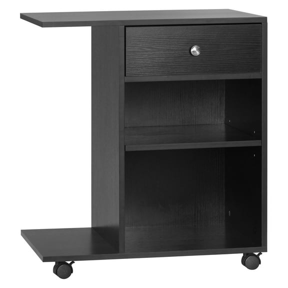 Vinsetto Printer Table Desk, Rolling Cart Stand with Wheels and Adjustable Shelf