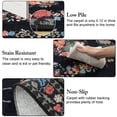 thumbnail image 5 of 4x6 Butterfly Print Washable Black Area Rug for Living Room Bedroom Dining Room Office Nursery Non-Slip & Stain Resistant Modern Indoor Carpet, Soft Cozy Low Pile Throw Rugs with Rubber Backing, 5 of 9