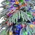 thumbnail image 2 of Kadyn 6FT Artificial Christmas Tree with 300 Multi-Color LED Lights, 8 Flashing Modes and 790 Snow Branch Tips, Xmas Tree for Home, Green, White, 2 of 7