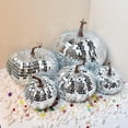 thumbnail image 4 of Pumpkin Shaped Disco Mirror Ball Fall Decoration, Reflective Tabletop Ornament for Home Party Bar Desktop Harvest Display, 4 of 4