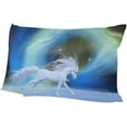 thumbnail image 6 of Unicorn Galaxy Velvet Oblong Lumbar Plush Throw Pillow Cover/Shams Cushion Case - 20x30in - Decorative Invisible Zipper Design for Couch Sofa Pillowcase Only, 6 of 7