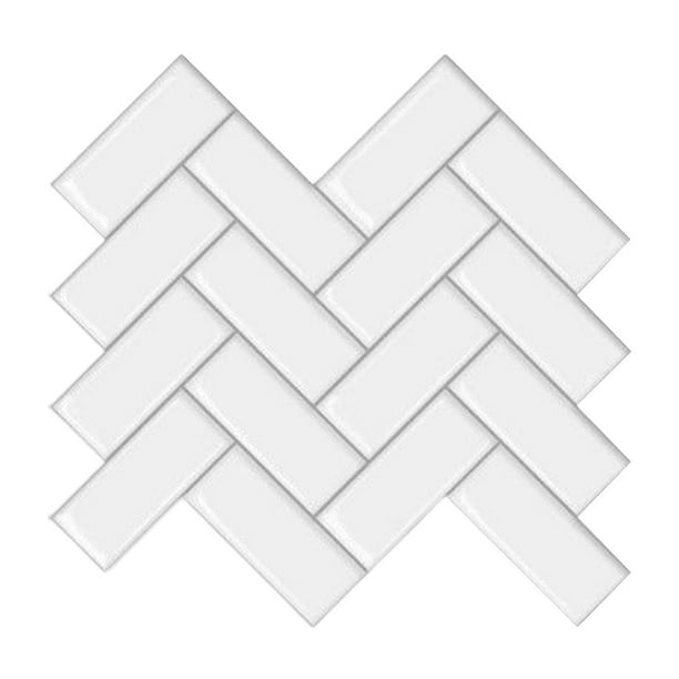 Adhesivo de pared para azulejos 3D con diseño de collage informal, resistente al aceite y autoadhesivo para mascotas Espina de pescado