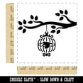 thumbnail image 2 of Bird Cage on Tree Branch Square Rubber Stamp Stamping Scrapbooking Crafting - Medium 1.75in, 2 of 7