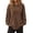 Brown, variant on Women's Acid Wash Long Sleeve T Shirt Crew Neck Drop Shoulder Curved Hem Loose Fit Casual Cotton Vintage Pullover Tops for Fall Daily Wear
