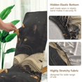 thumbnail image 5 of Yayeee 2 Pack Dining Chair Covers Stretch Parson Chairs Slipcovers Seat Protector, Retro Halloween Cat, 5 of 6