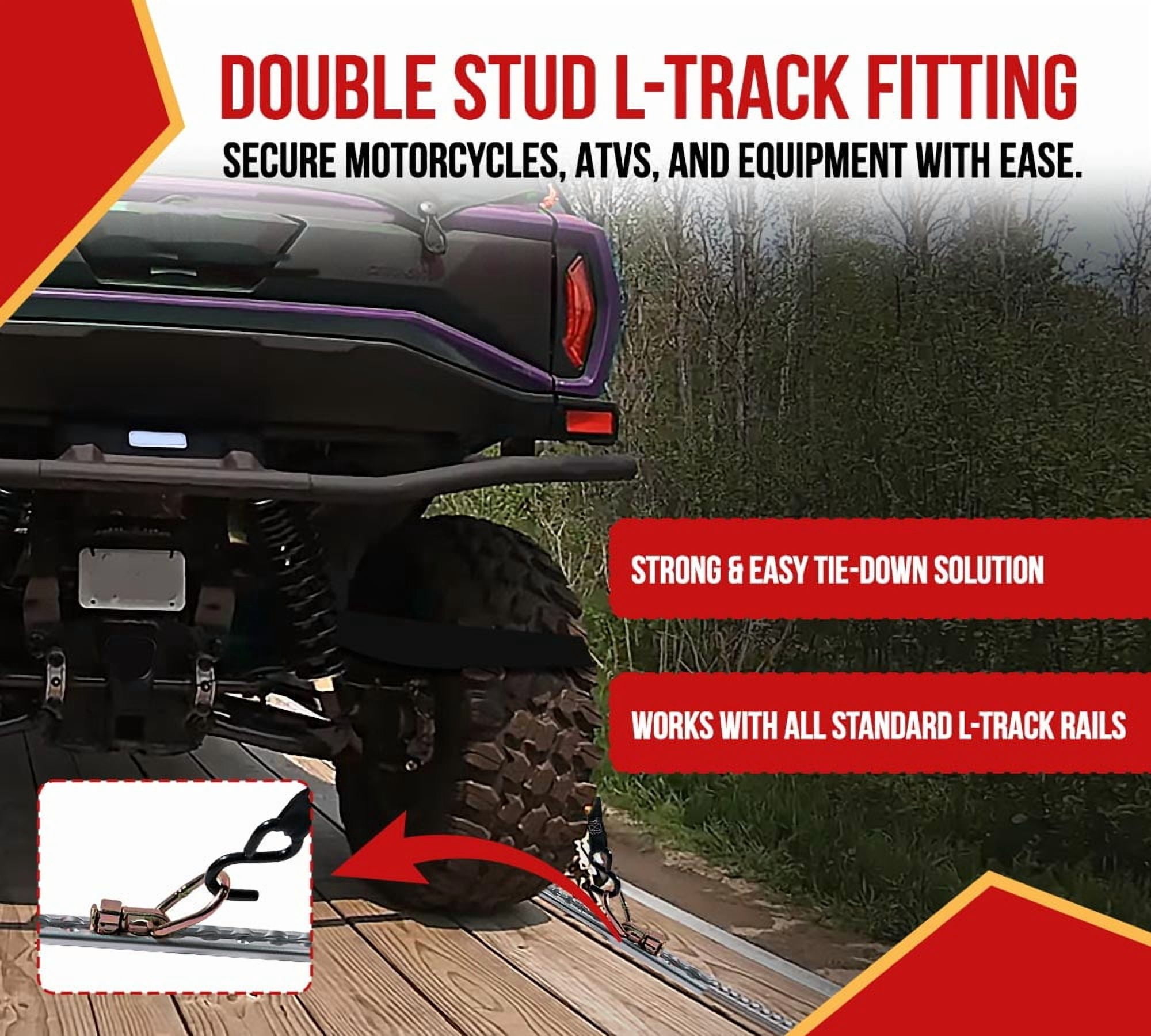 2 Pièces - Fixation à Double Goujon Pour Rail D'Ancrage, Modèle ISO 97885F2 - Doré - Idéal Pour Arrimage Et Sécurité