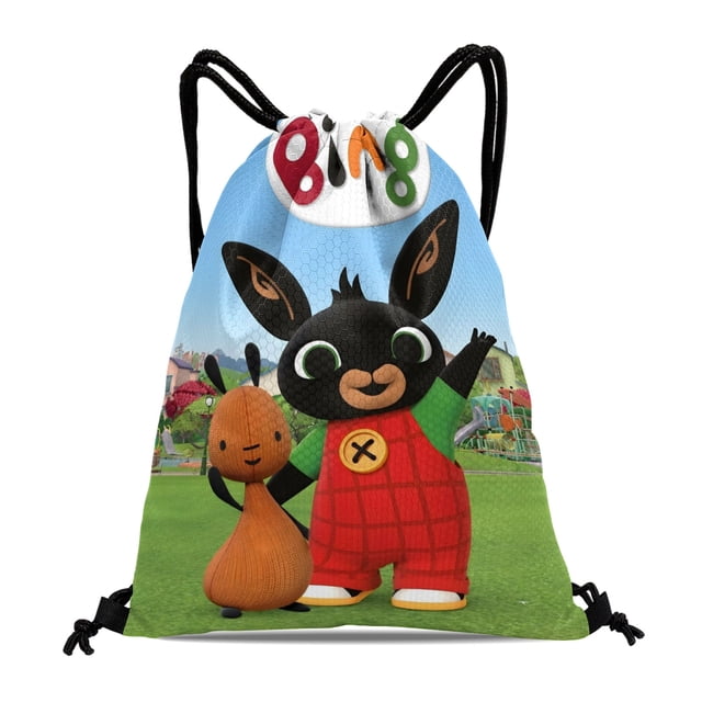 Bing TV Mochila de Cuerdas para Deportes y Gimnasio, Bolsa de Cuerdas Resistente al Agua, Bolsa Cinch, 30×40cm