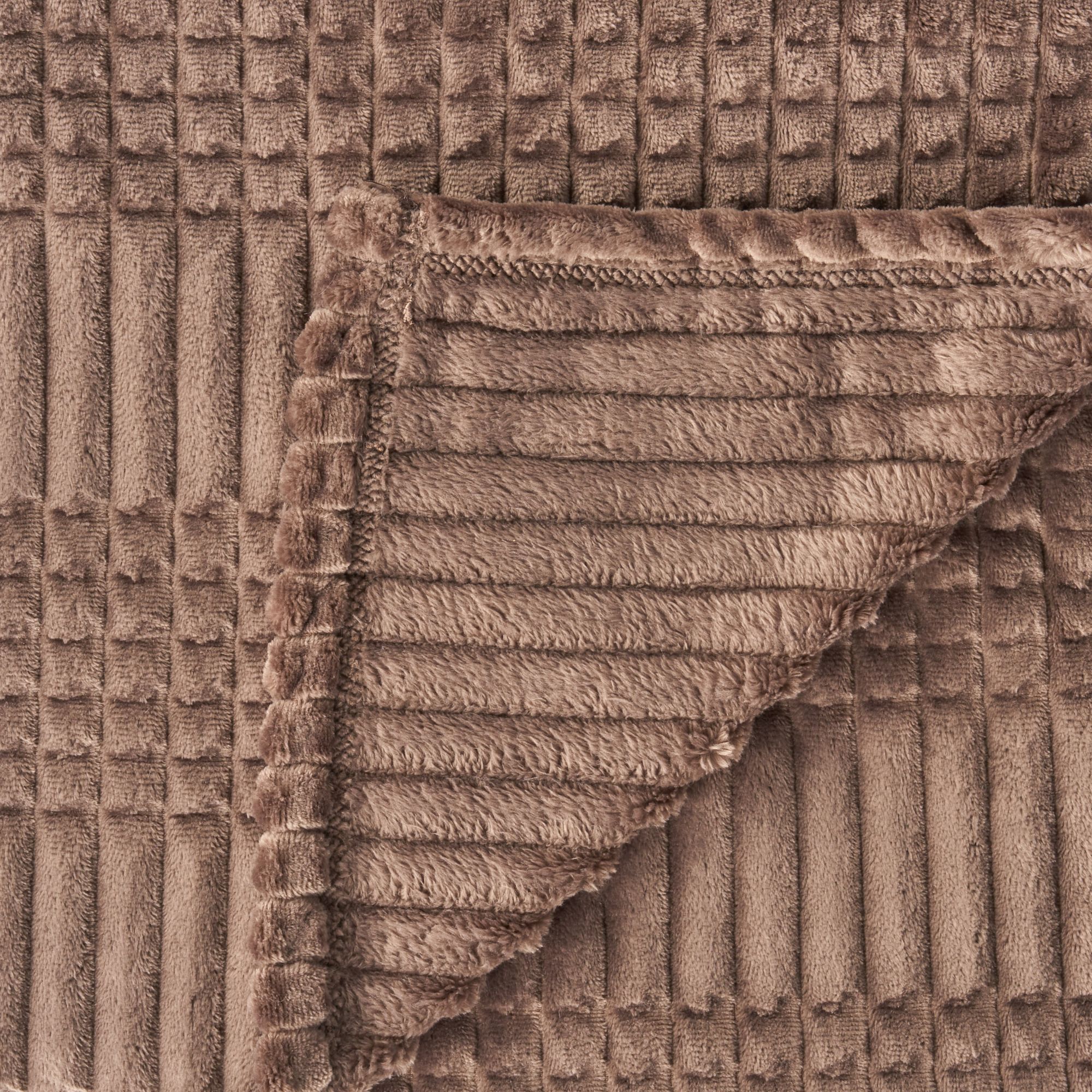 Contemporary Home Living Brown Contemporary Beveled Polyester Throw Blanket 50" x 60" - image 3 of 3