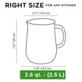 thumbnail image 5 of Novomoskovsjka Posuda Green Grass 5-Pint Enamel Pitcher 84.5 fl oz (2.5 L) Enameled Steel Vintage Style Serving Jug for Juice Lemonade Milk for Home and Kitchen, 5 of 5