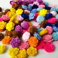 thumbnail image 3 of Shop Clearance! 24pcs/Batch Gradient Color Combination Simulation Rose Flower  Handicraft Decorative Flower  Paper Craft Scrapbook  Mini Decorative Flower, 3 of 6