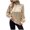 Beige, variant on yillto Women Satin Blouse Crewneck Long Sleeve Casual Business Work Elegant Tops Trendy Fall Outfits