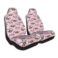 thumbnail image 2 of Sikiie Pink Butterfly Daisy Car Seat Covers 2PCs Front Car Seat Covers Universal fit for Most Cars SUVs and Trucks-2 PCS, 2 of 9