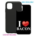 thumbnail image 2 of DistinctInk Custom SKIN / DECAL compatible with OtterBox Symmetry for iPhone 11 Pro (5.8" Screen) - Black White Red I Heart Bacon - Show Your Love of Bacon, 2 of 5