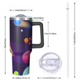 thumbnail image 2 of Galaxy 40oz Tumbler with Handle and Straw, Large Capacity Travel Cup for Hot & Cold Drinks, Double Walled Vacuum Insulated Cup,Birthday Thanksgiving Christmas Gifts for Women Girls, Starry, 2 of 6