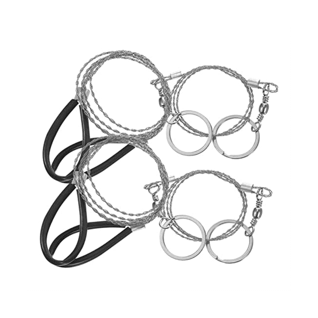 4Pcs Wire Saw Chain Garrote Wire Rope Chainsaw Survival Pocket Chainsaw Specialty Tools Hand Tool Pocket Tools