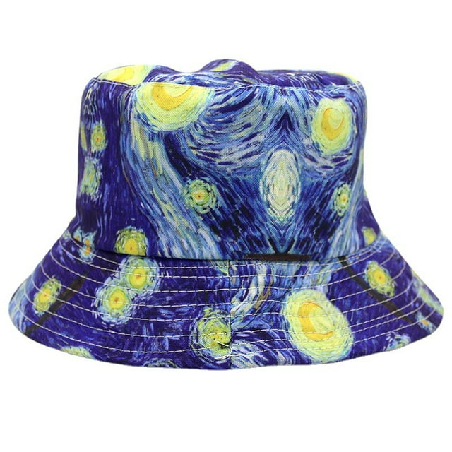 Sombrero de pescador, pinturas al óleo de Van Gogh, Starrys Skys, anime