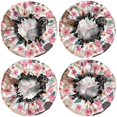 thumbnail image 2 of Shower Caps,Dachshund and Flower Waterproof Shower Cap for Women 4 Pieces,Double Reusable Hair Cover for Shower PEVA Elastic Stretch Hem, 2 of 7