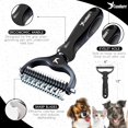 thumbnail image 2 of Peigne Démaquillant pour Chien et Chat, Râteau et Brosses de Toilettage pour Petits et Moyens Grands Chiens 17+9 Double Face Outil de Désherbage Enlève les Nœuds et les Poils Enchevêtrés, 2 of 6