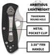 thumbnail image 4 of Spyderco C148SBK Ambitious 2.31" Stainless Blade Black Handle Folding Knife, 4 of 8