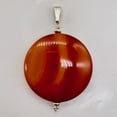 thumbnail image 6 of Carnelian 2" Long Round Pendant | 40mm (Carnelian) | Orange | 1 Pendant |, 6 of 8