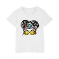 thumbnail image 2 of Lilgiuy Casual Solid Color Tops for Toddler Kids Boys Girls Cotton T-shirt Fashion Cute Round Neck Print Tee Short Sleeve Top(White,5-6 Years), 2 of 5
