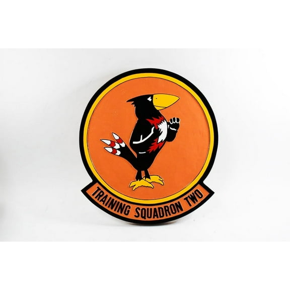 VT-2 Doerbirds Plaque, 14", Mahogany, Navy