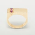 thumbnail image 4 of LBG British Made 9k Rose Gold Natural Ruby Mens Band Ring - 25 size options - Size 10.5, 4 of 6