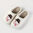 thumbnail image 5 of Honeeladyy Adlut Winter Indoor Warm Slippers, Soft Plush Home Christmas Deer Slippers Spare Slippers for Visitors White, 5 of 9