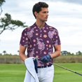 thumbnail image 3 of Fuzoiu Snake And Flower Print Men's Polo Shirts Short Sleeve,Golf Shirts for Men,Mens Golf Shirt Moisture Wicking Quick-Dry-4X-Large, 3 of 6