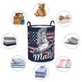 thumbnail image 4 of Balery Mallard Duck With American Flag Cesta de ropa redonda con asas, impermeable, independiente, para ropa, juguetes, dormitorio y familia-Medium, 4 of 6