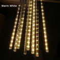 thumbnail image 2 of ZOELNIC 30CM 8 Tubes 192 LED Meteor Shower Rain Lights Waterproof Falling String Lights for Wedding Party Christmas New Year Decoration Warm White, 2 of 5