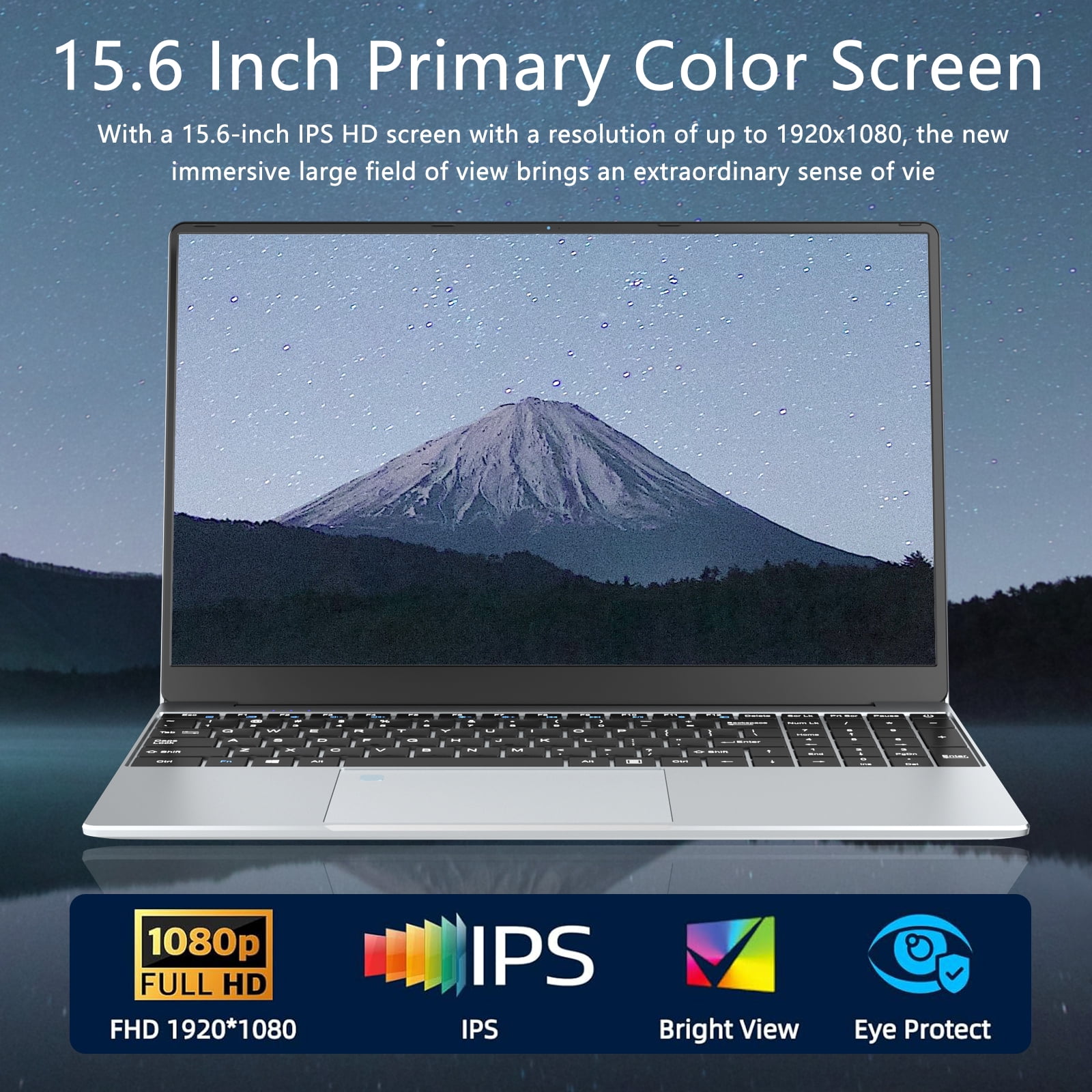 KUU 15.6-Inch Laptop with Intel Celeron N5095, 24GB RAM, 512GB SSD, Windows 11 Pro, FHD, Fingerprint, Backlit Keyboard