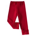 thumbnail image 3 of yocbz Leggings for Toddler Girls Kid Girls Bottom Leggings Floral Printed Fleece Lined Thermal Warm Winter Legging Pants Red,Size for 9-10 Years, 3 of 6