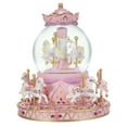 thumbnail image 1 of Rotating Carousel Music Box Crystal Ball Light-up Snow Globe Wind-up, 1 of 8