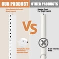 thumbnail image 3 of Shower Curtain Rod Tension Curtain Rod No Drill Shower Rod Tension Rod Shower Rods Expandable Curtain Rod Tension Never Rust Non-Slip No Drilling Stainless Steel For Bathroom ClosetWindows White, 3 of 6