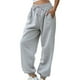 thumbnail image 3 of Pantalones de estar por casa de cintura alta para mujer: tejido térmico, bolsillos, poliéster, yoga/invierno, tallas S-XXL, color liso, 3 of 8