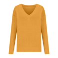 thumbnail image 6 of Utoimkio Solid Color Sweater for Women Pullover V Neck Long Sleeve Cable Knitted Casual Loose Lightweight Sweaters for Women, 6 of 6