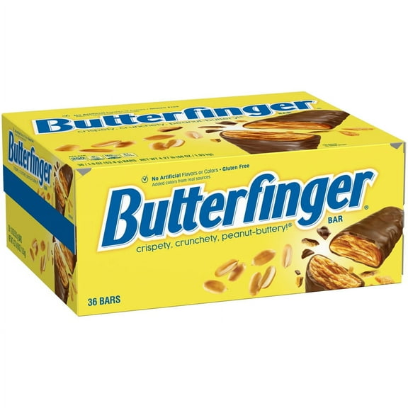 Butterfinger Milk Chocolate Candy Bars, full size pack of 36